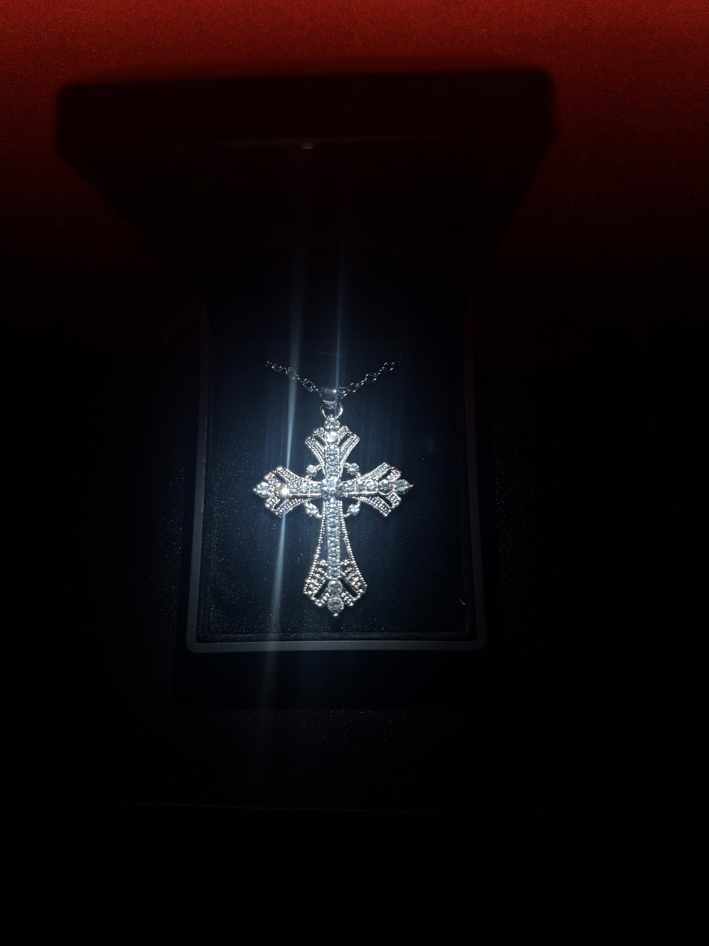 Rhinestone Cross Necklace