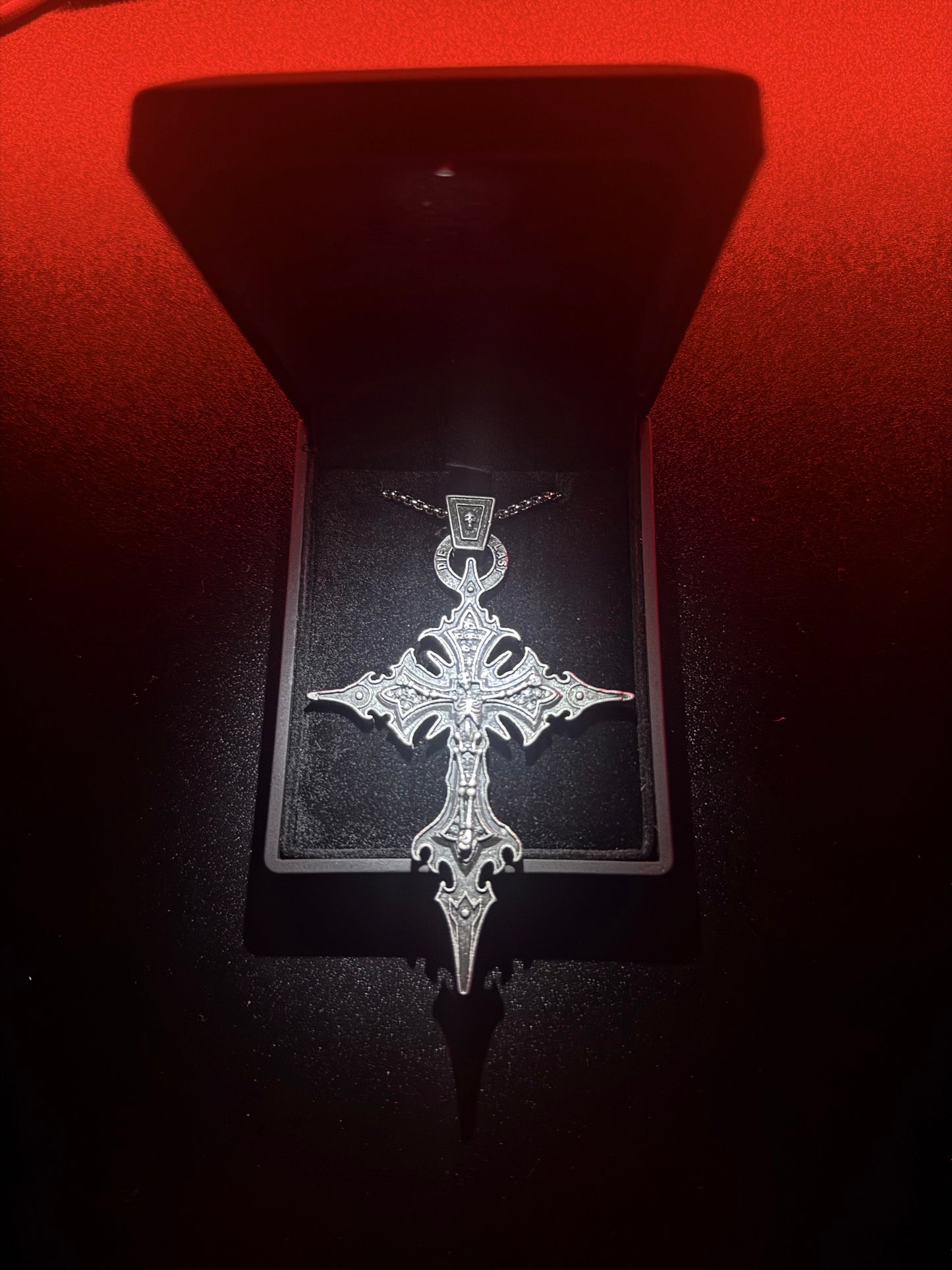 Skull Crucifixion Cross Pendant Necklace