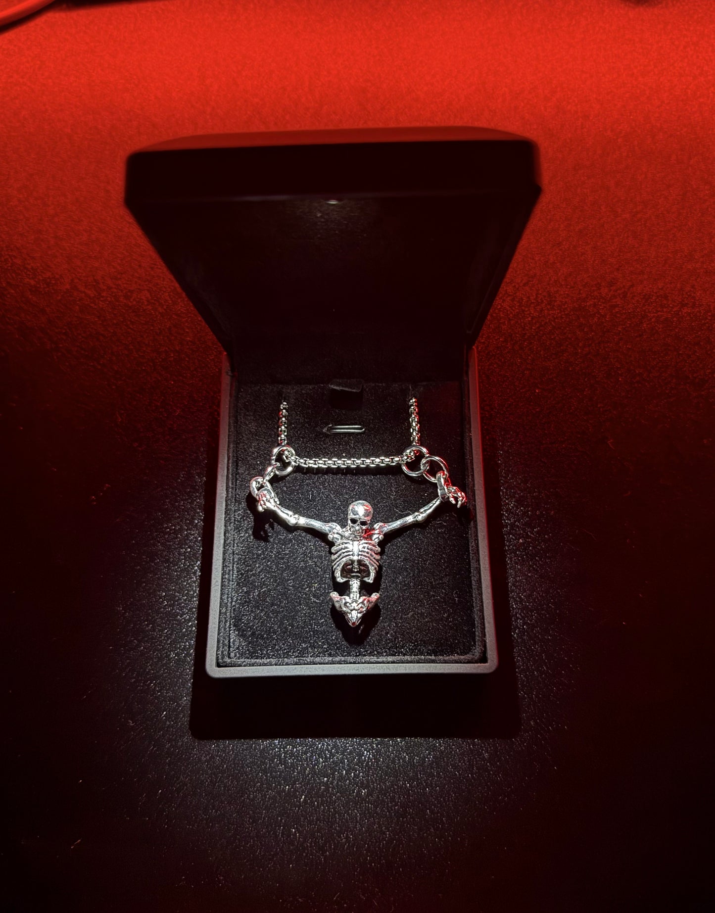 Crucifixion Skull Pendant Necklace